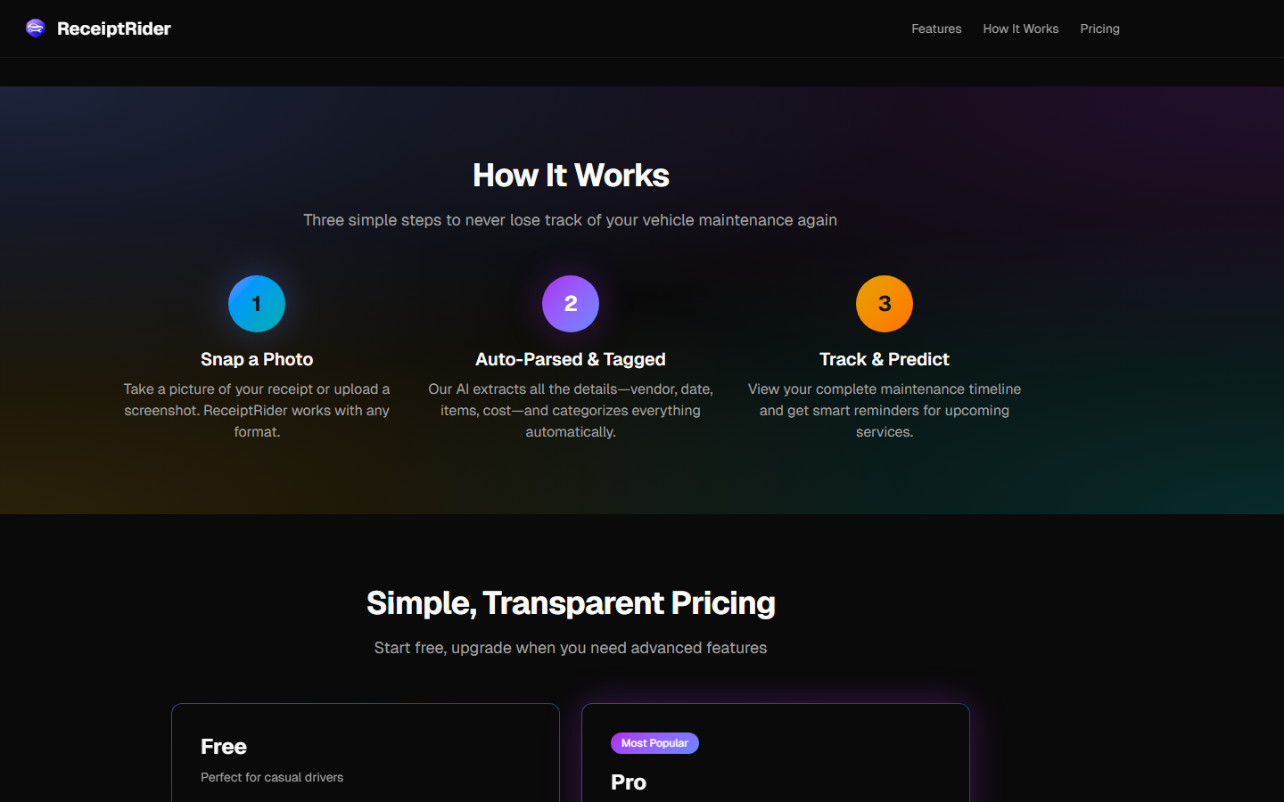Vehicle maintenance history timeline view